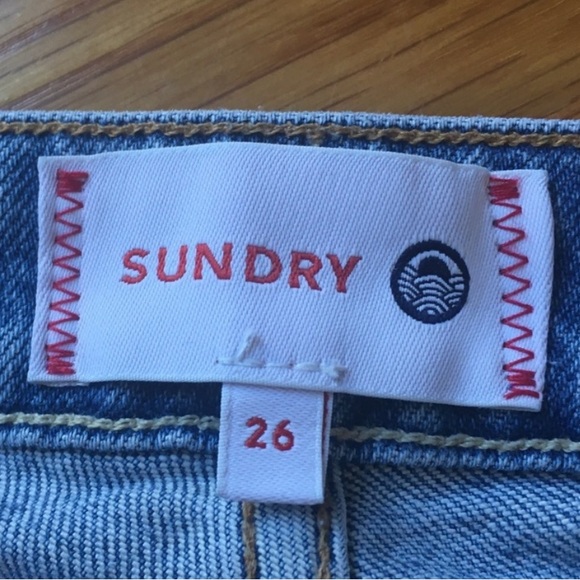 Sundry Light Wash Distressed Skinny Jeans - Picture 2 of 7